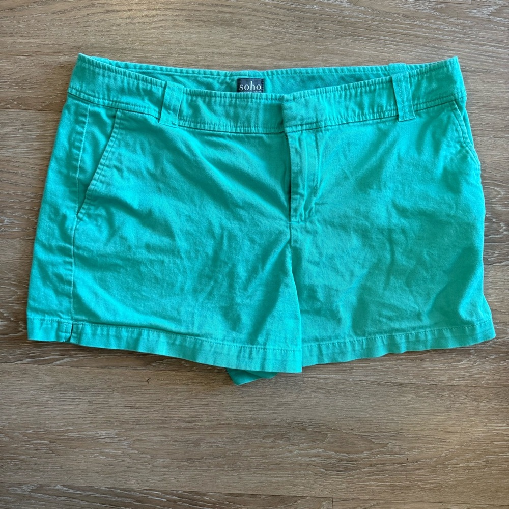 Soho NY&C Women's Turquoise Shorts Size 12